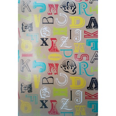 Kraft Letters Gift Wrap (700mm x 495mm) Pk 1