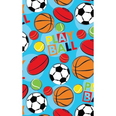 Gift Wrap Sports Play Ball 700mm x 495mm Pk 1 
