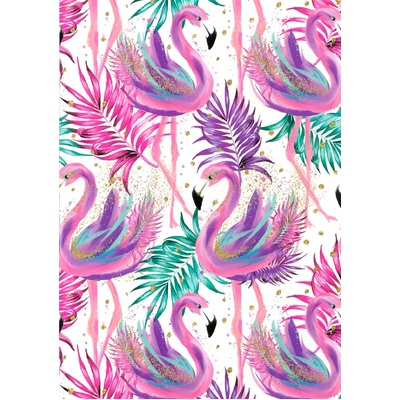 Flamingo Gift Wrap 700mm x 495mm (Pk 1)