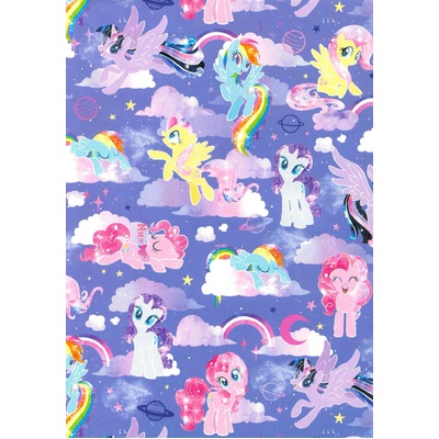 My Little Pony Purple Gift Wrap 700mm x 495mm (Pk 1)
