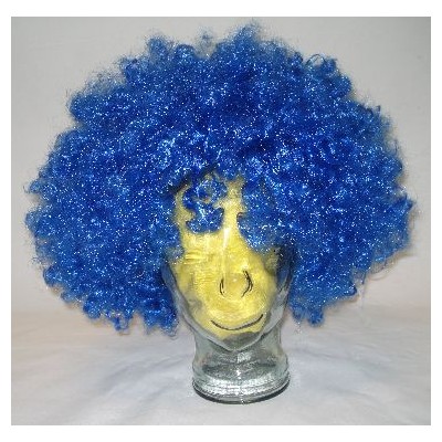 Wig Curly Clown Afro Blue Pk1 HT