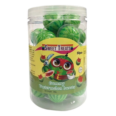 Gummy Watermelon Bursts Lollies 300g