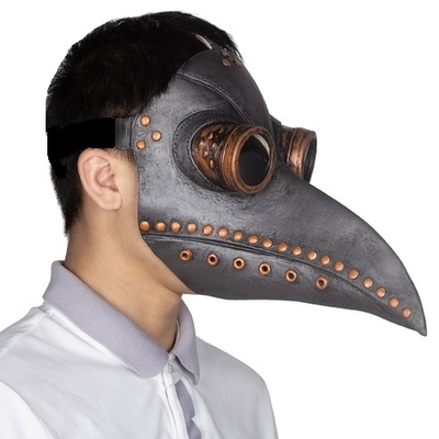 Latex Full Face Plague Doctor Halloween Mask