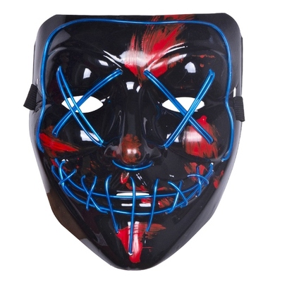 Blue Light Up Purge Halloween Face Mask