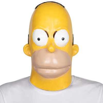 Latex Full Head Yellow Cartoon Man Mask