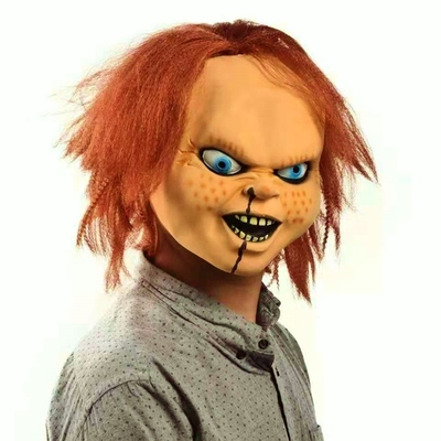 Latex Full Head Psycho Doll Halloween Mask