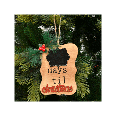Christmas Countdown Wooden Ornament Decoration Pk 1 