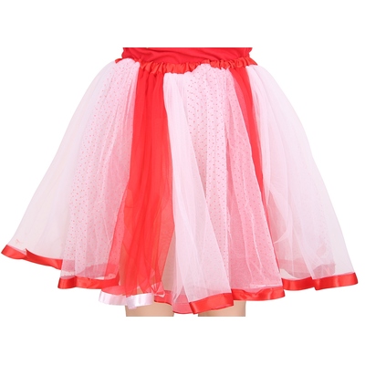Child Red & White Christmas Tutu (Pk 1)