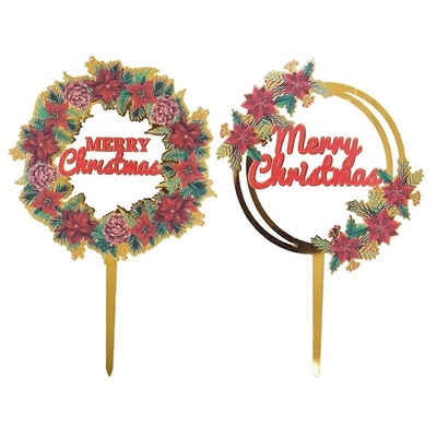 Assorted Traditional Christmas Cake Topper (Pk 1)