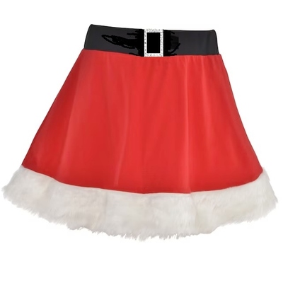 Adult Mrs Claus Red & White Christmas Costume Tutu Skirt