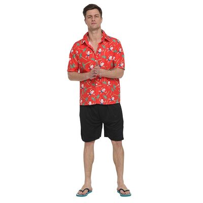 Adult Christmas Tropical Hawaiian Shirt (X Large)