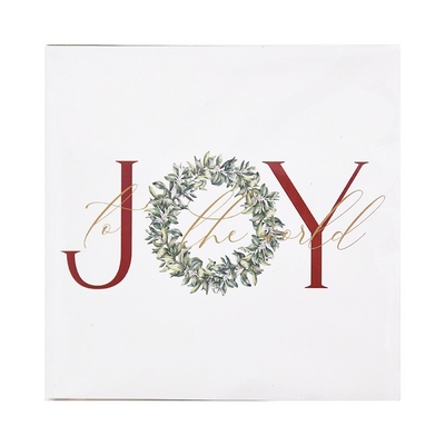 Christmas Joy To The World 2 Ply Paper Lunch Napkins (Pk 20)