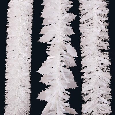 White Assorted 2m Christmas Tinsel (Pk 3)