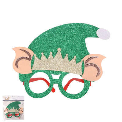 Novelty Christmas Elf Glasses (Pk 1)