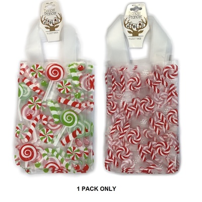 Assorted Plastic Christmas Loot Treat Bags (Pk 6)