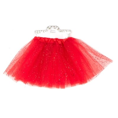 Child Christmas Red Glitter Costume Tutu