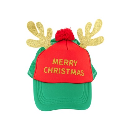Merry Christmas Cap Hat with Antlers