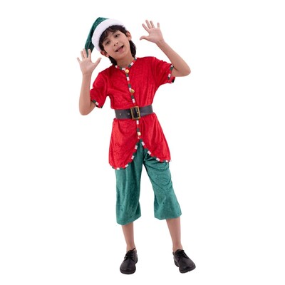 Child Santa's Helper Christmas Elf Costume X Large 9-10 Yrs