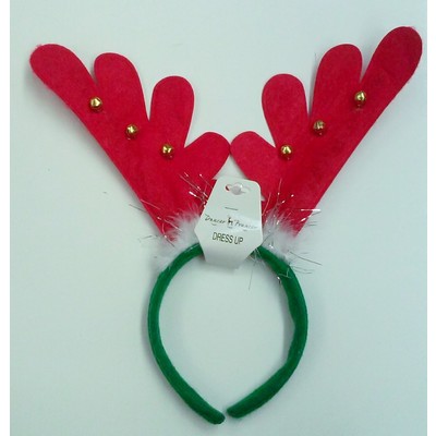 Christmas Antler Headband with Bells Pk 1