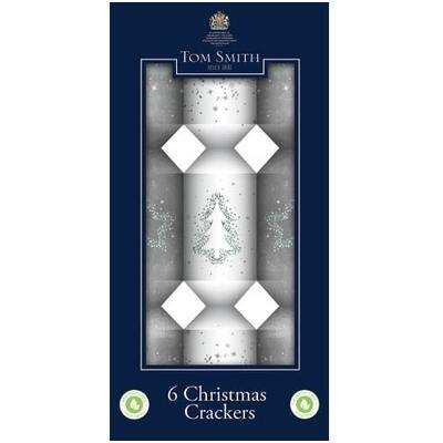 Tom Smith Silver & White Christmas Bon Bons 12in (Pk 6)