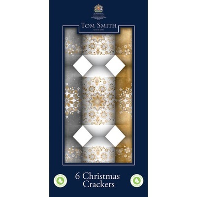 Tom Smith Silver, Gold & Cream Christmas Bon Bons 12in (Pk 6)