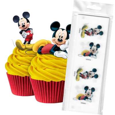 Edible Mickey Mouse Wafer Cake Toppers Pk 16