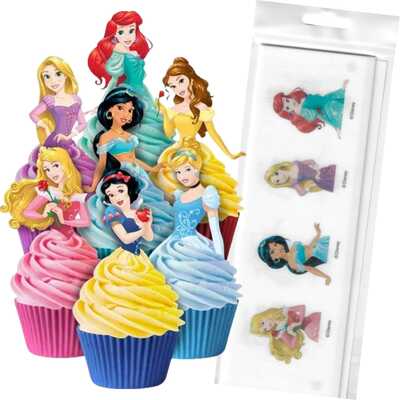 Edible Disney Princess Wafer Cake Toppers (Pk 16)