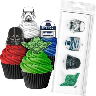 Edible Star Wars Wafer Cake Toppers (Pk 16)
