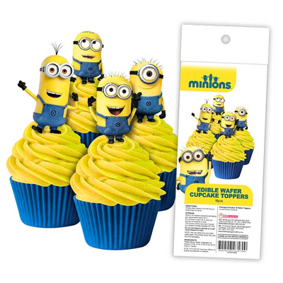 Edible Minions Wafer Cake Toppers (Pk 16)