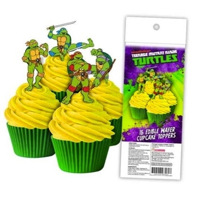 Edible Teenage Mutant Ninja Turtles Wafer Cake Toppers (Pk 16)