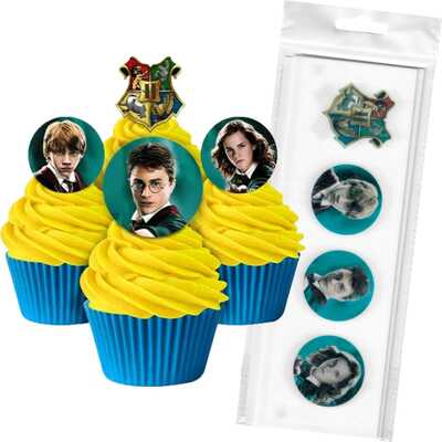 Edible Harry Potter Wafer Cake Toppers (Pk 16)