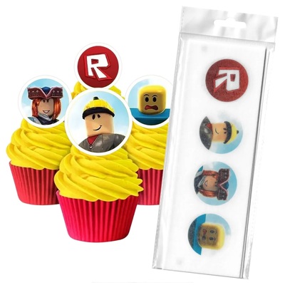 Edible Roblox Wafer Cake Toppers (Pk 16)