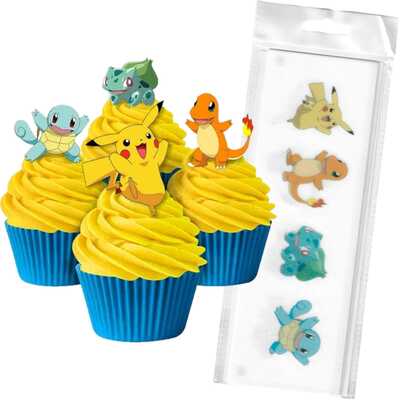 Edible Pokemon Wafer Cake Toppers (Pk 16)