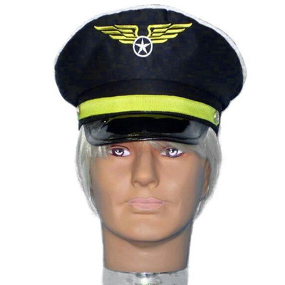 Black Airline Pilot Hat pk 1