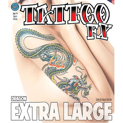 Tinsley Extra Large Dragon Temporary FX Tattoo