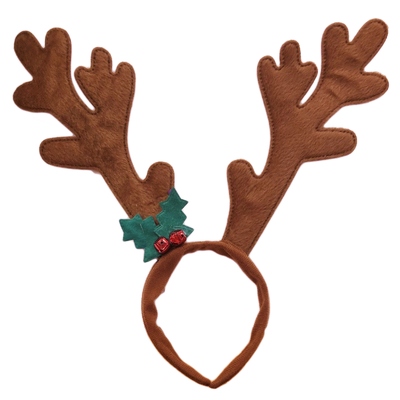 Brown Felt Christmas Reindeer Antlers Headband